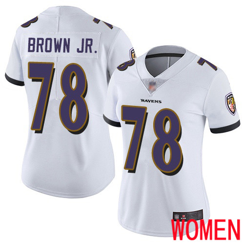 Baltimore Ravens Limited White Women Orlando Brown Jr. Road Jersey NFL Football #78 Vapor Untouchable